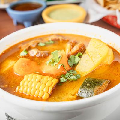 Beef and vegetable soup.