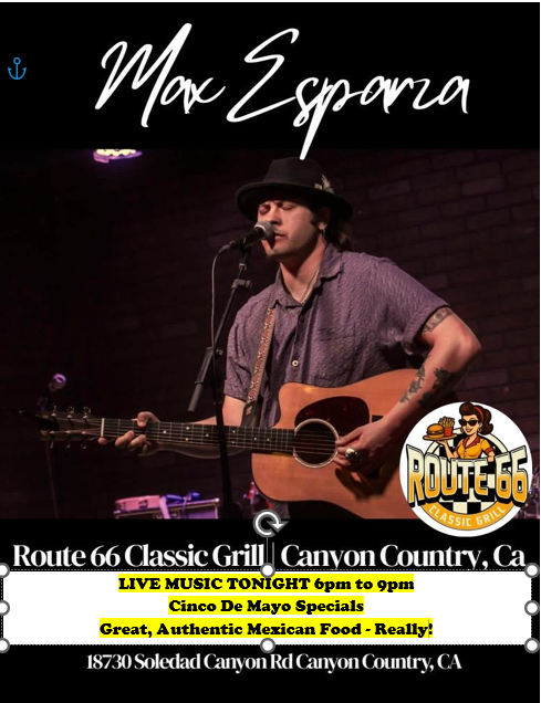 Live Music Wednesday May 6th featuring Max Esparza
