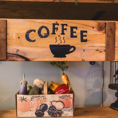 Rustic wooden sign that says 