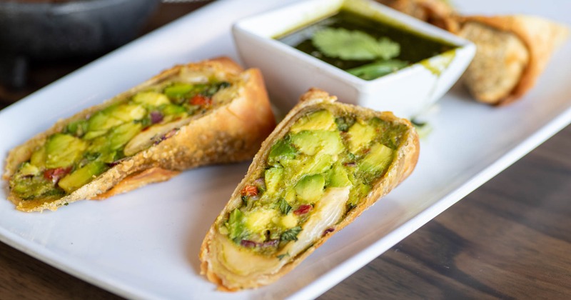 Avocado Rolls, served with tamarind honey dipping sauce