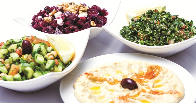 Four different types of food on the table