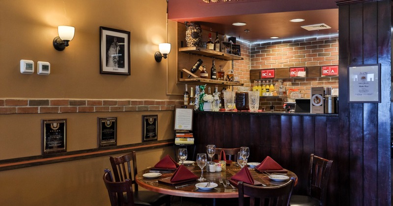 Dining room, table ready for guests