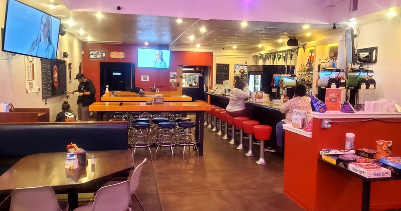 Interior, seating and bar areas