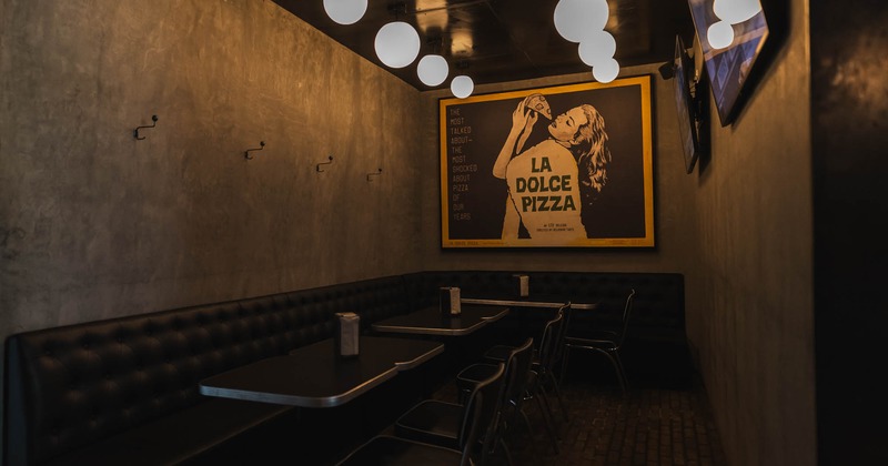 Interior dining area, tables ready for guests