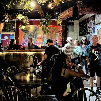 Lots of guests at the venue.