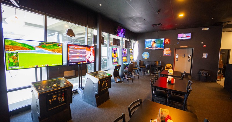 Virtual golf and slot machines