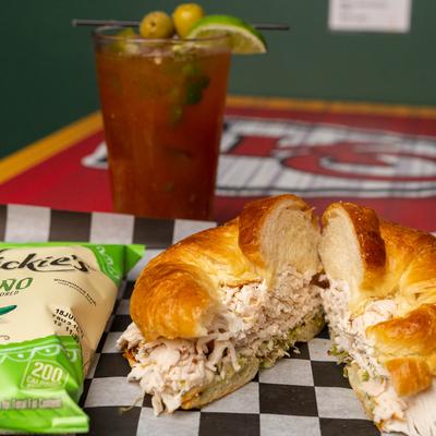 Turkey croissant sandwich.