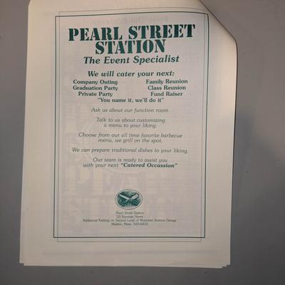 An event pamphlet on the wall.