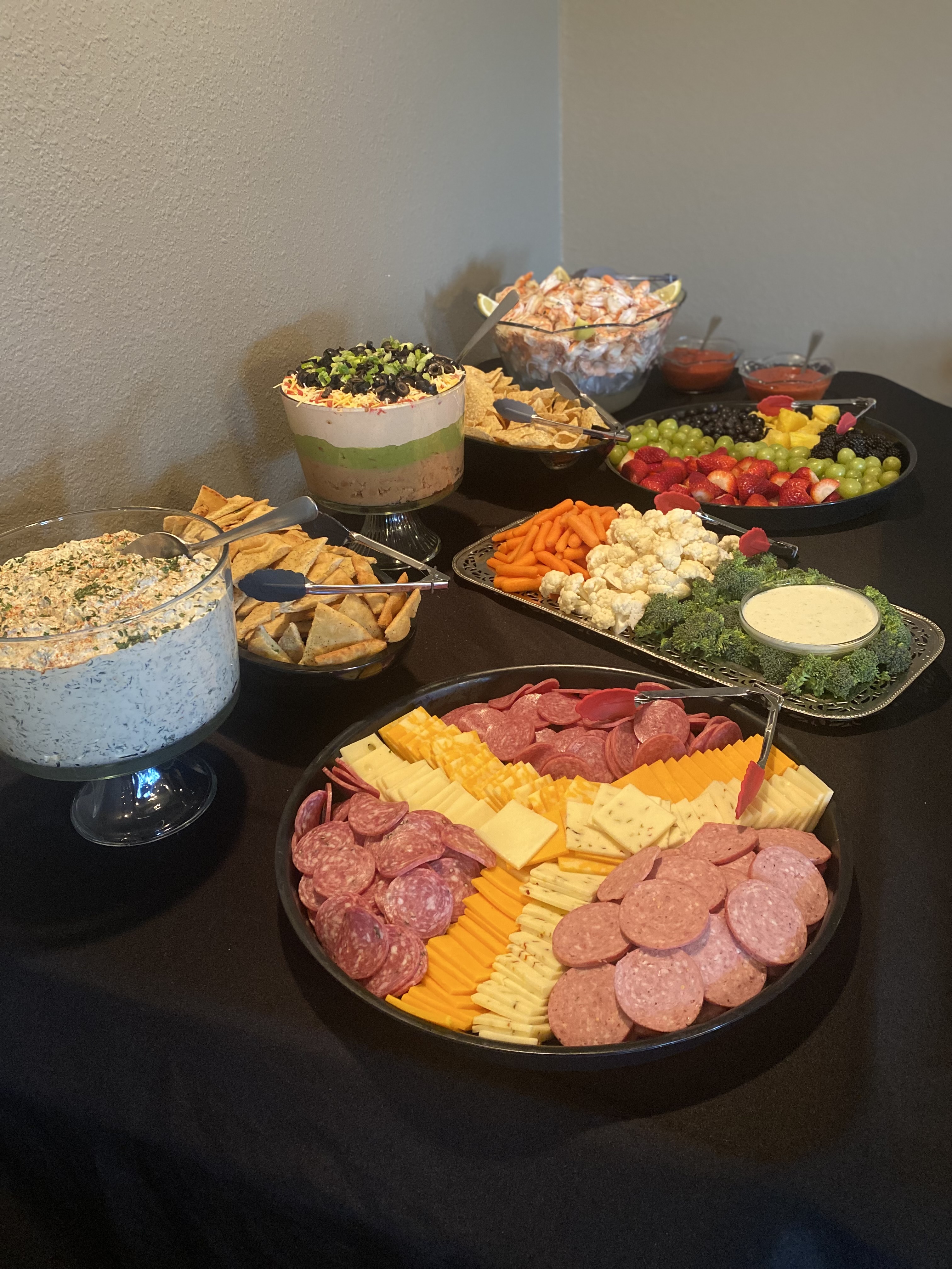 Catering table, assorted dishes