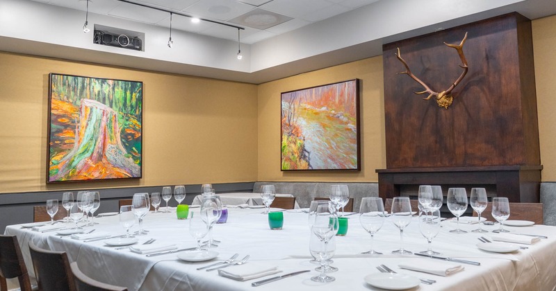 Large dining table for multiple guests