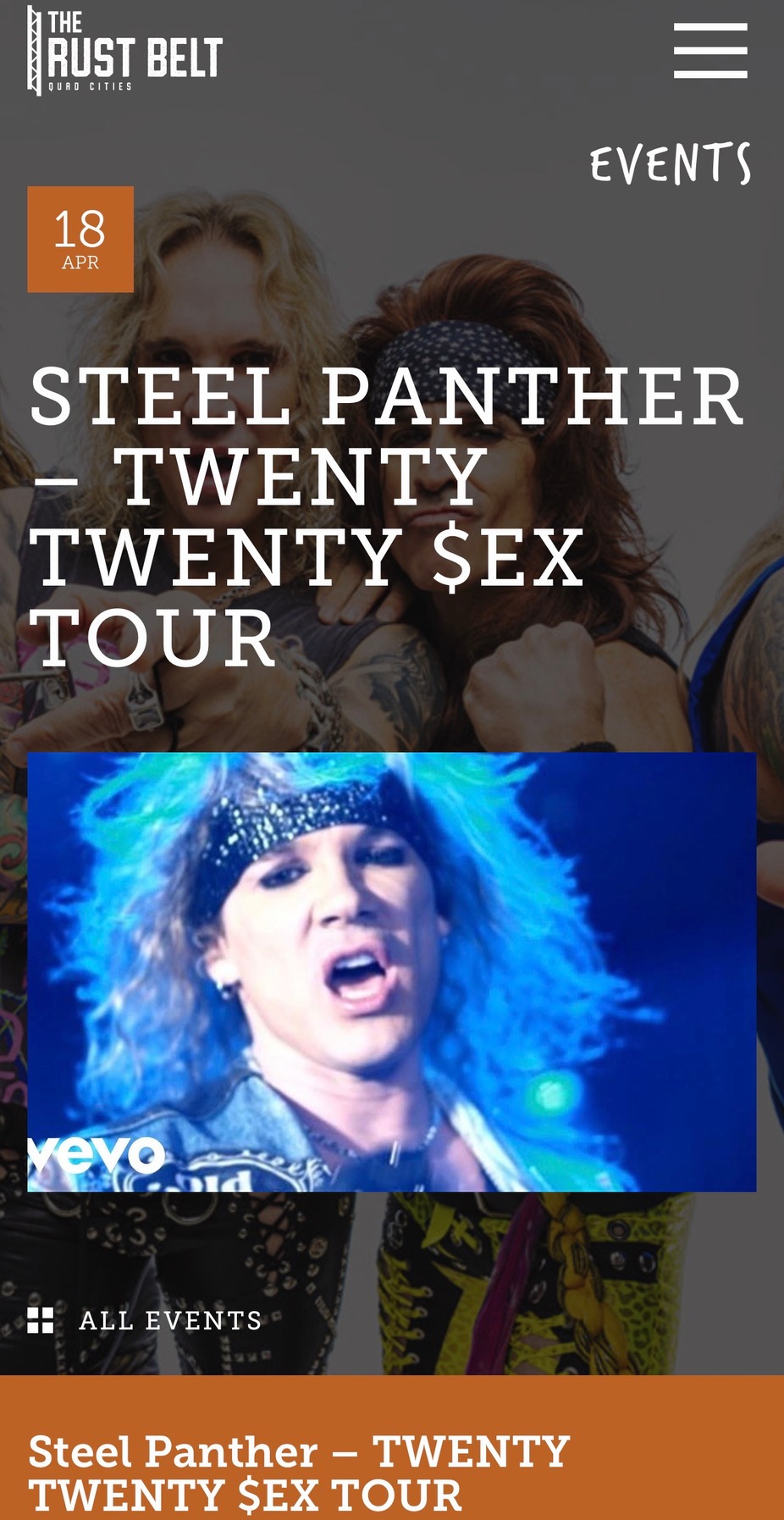 Rustbelt Concert Steel Panther event photo