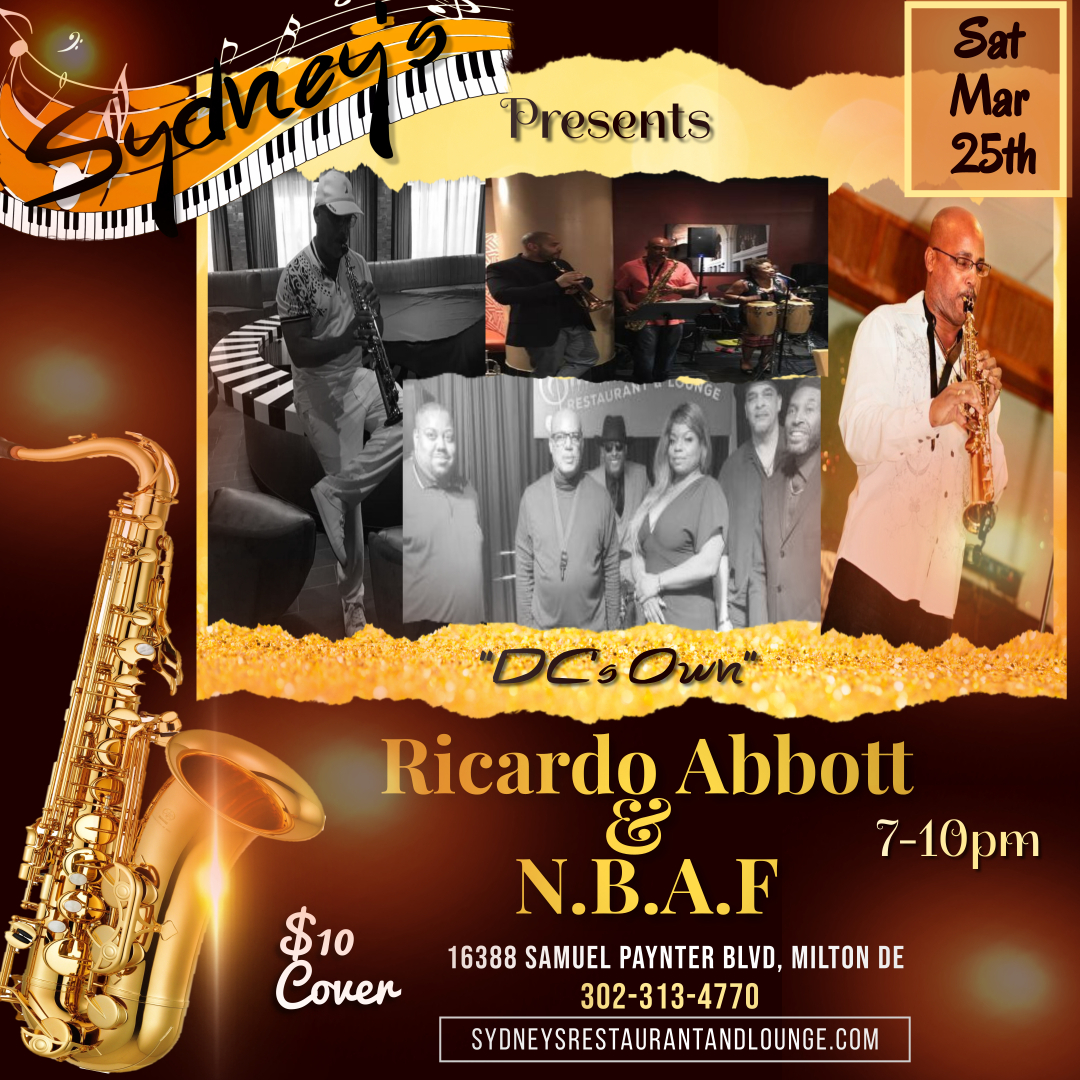 Ricardo Abbott & N.B.A.F. Sat 7-10pm $10 cover