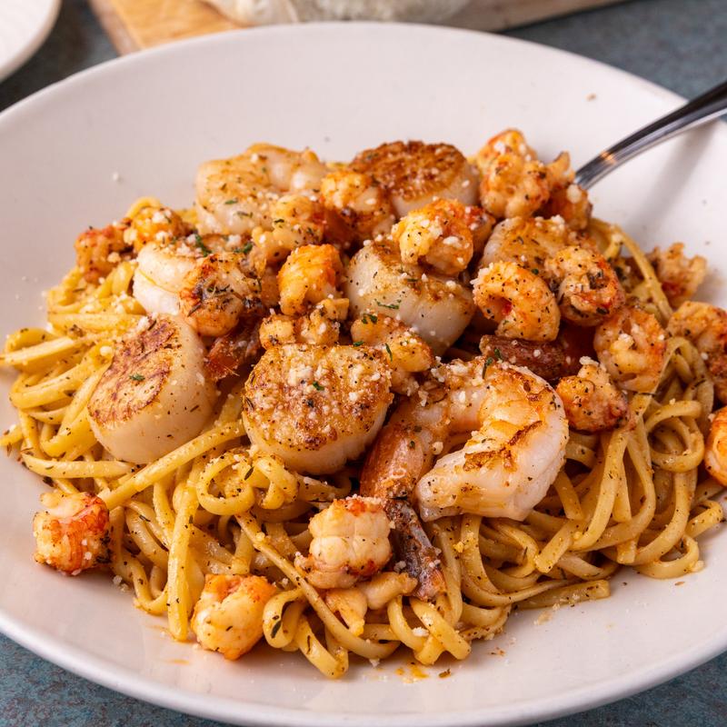 menu item 13 of 14, Seafood Linguine