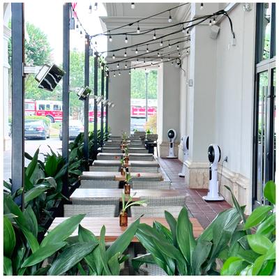 Outdoor patio, seating area