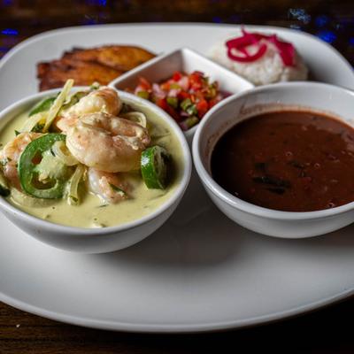 Jalapeno shrimp plate.