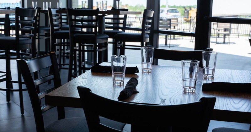 Interior, tables and seats