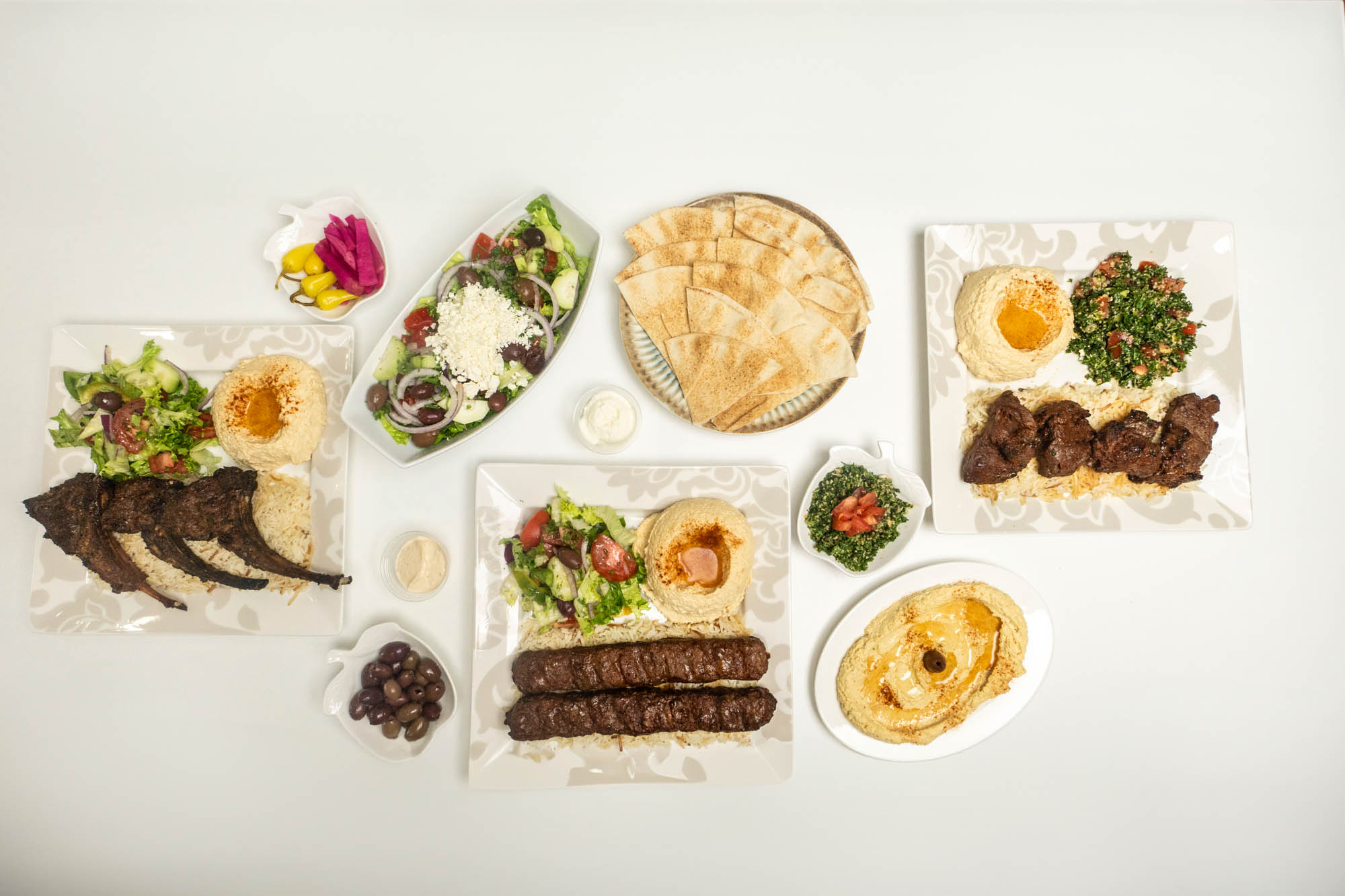 Assorted food dishes