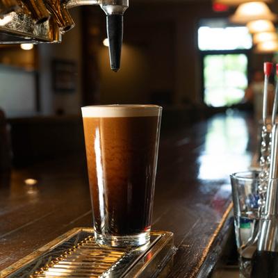 A beverage being served.