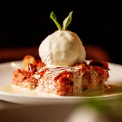 Guava Croissant Bread Pudding.