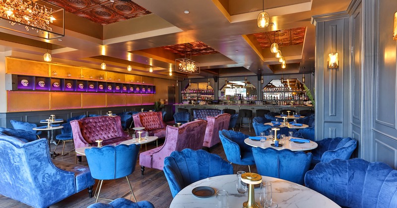 Inside, sofas and tables