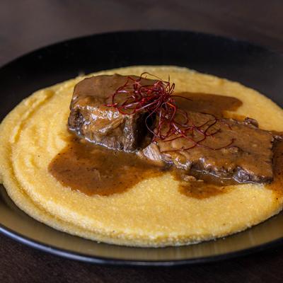 Brasato al Barolo dish.