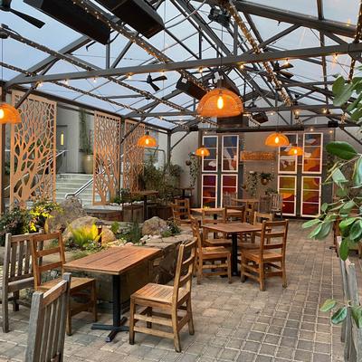 The restaurant's interior.