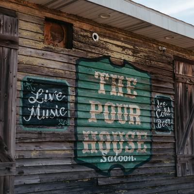 The restaurant's sign on the wall.