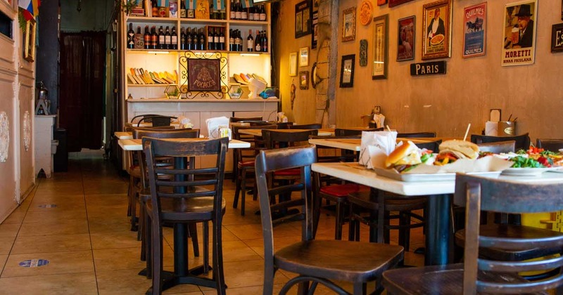 Diner room, tables, tv's