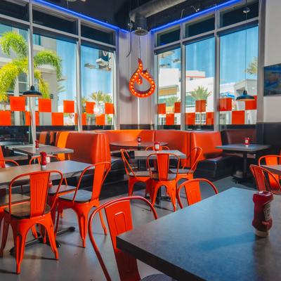 Restaurant dining area.