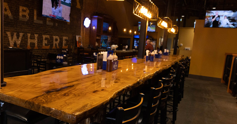 Big table ready for guests