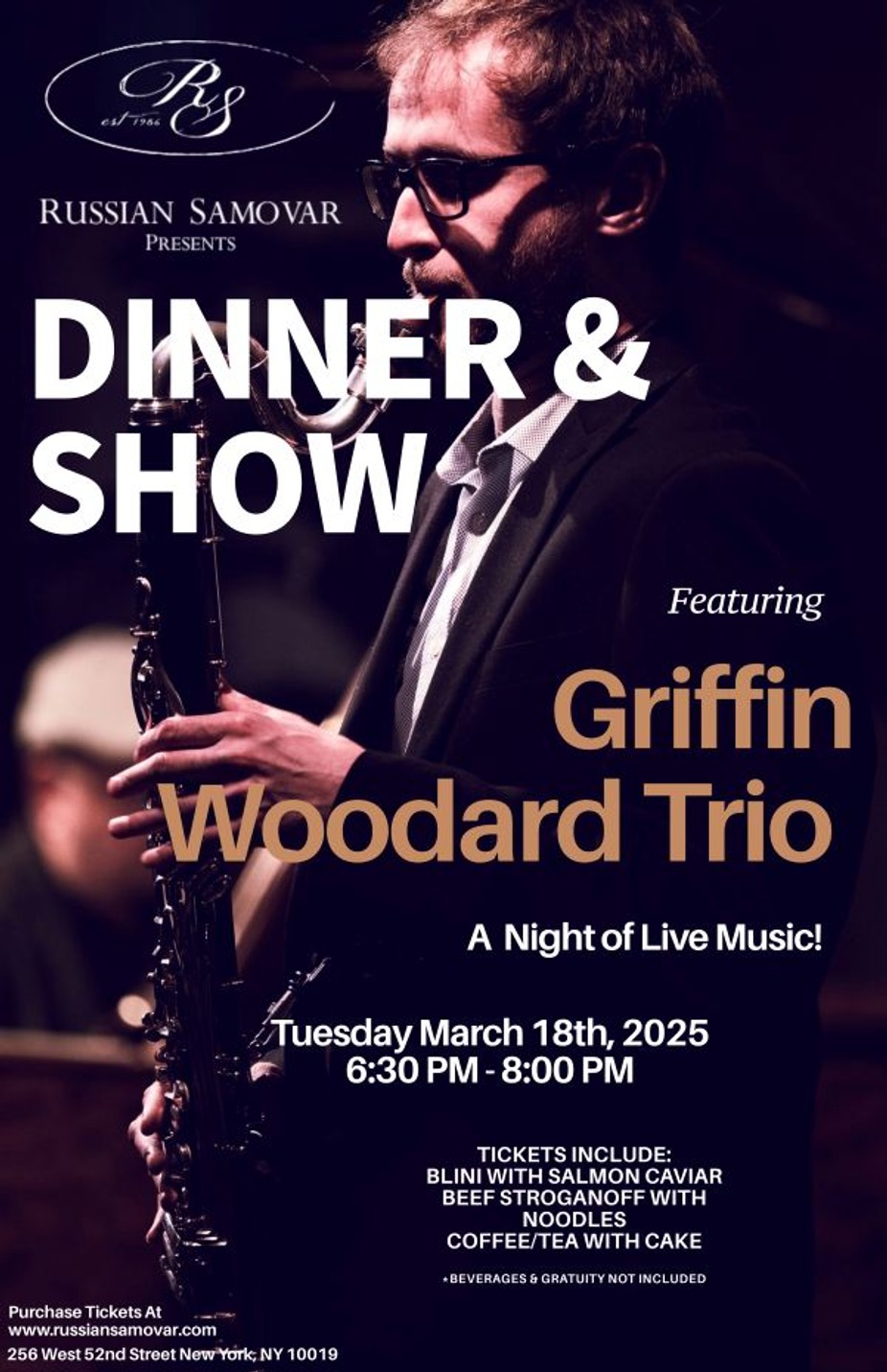 RUSSIAN SAMOVAR PRESENTS GRIFFIN WOODARD TRIO event photo