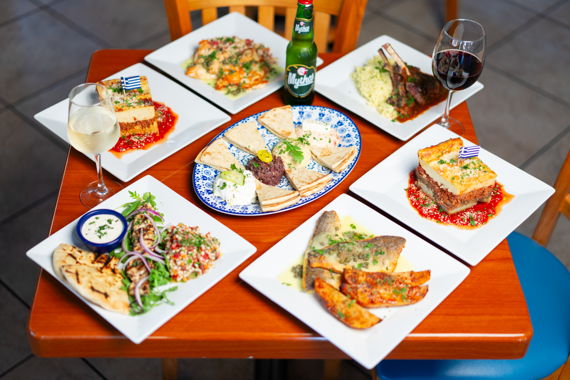 Assorted dishes on a table