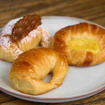 Plate with various pastries.