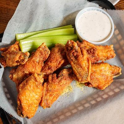 Lemon pepper chicken wings.