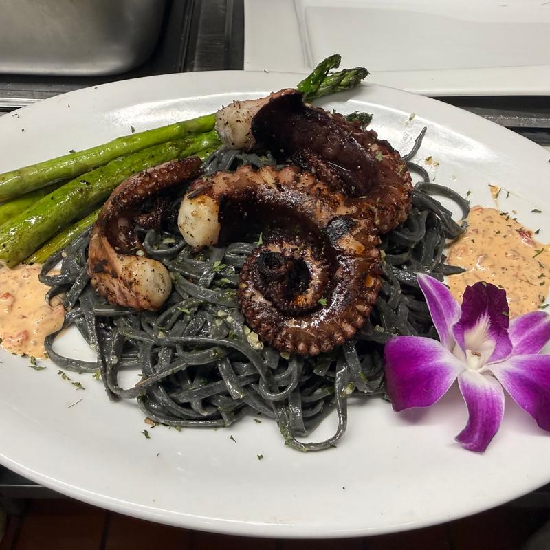 Squid ink pasta photo