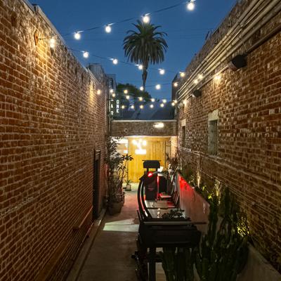 Alleyway patio.