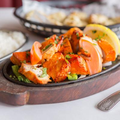 Chicken marinated in yogurt, blended with mild spices and herbs.