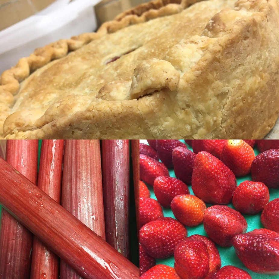 Looking for the perfect pie to bring to Easter?  May we off our Strawberry Rhubarb Pie?  The perfect balance of sweet and tart, in a flaky, buttery crust.  You'll be the most popular guest.