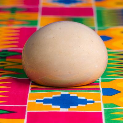 Pounded yam on a colorful background