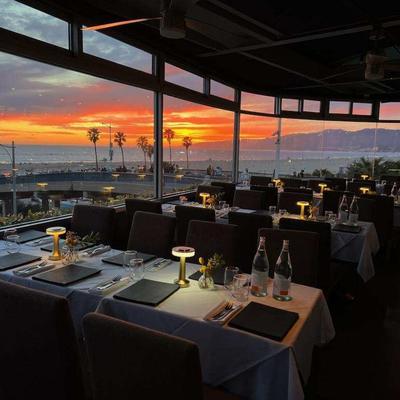 Evening shot of The Lobster ready for a dinner event..