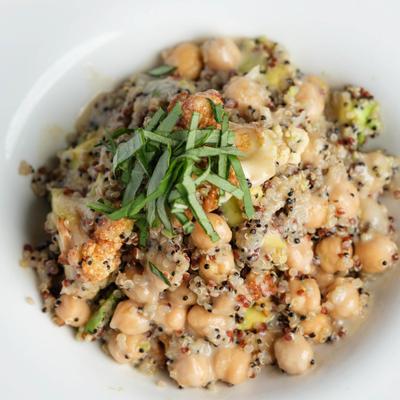 Quinoa salad in the plate.