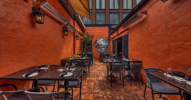 Exterior, tables and chairs on patio