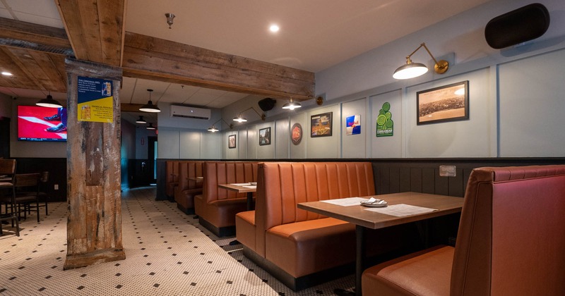 Interior, restaurant booths