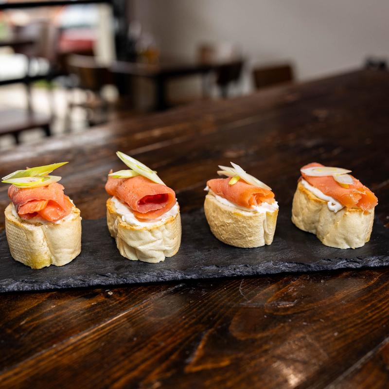 menu item 17 of 18, Smoked Salmon Crostini