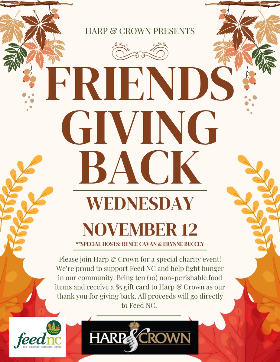 Friends Giving Back - Charity Event at Harp & Crown event photo