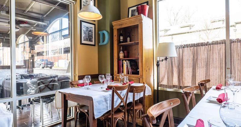 Interior, set table ready for guests
