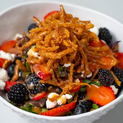 Summer Berry Salad, close up.
