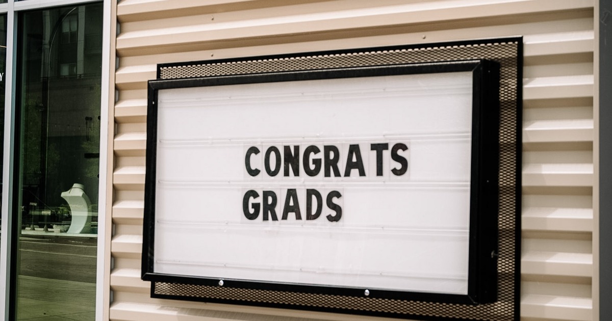 Congratulatory letter board sign