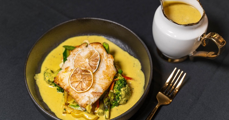 Crusted Chilean seabass