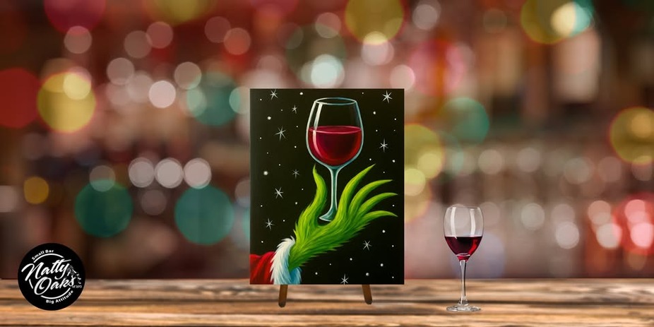 Merry Grinchmas & Wine Paint & Sip at Natty Oaks event photo